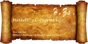 Hatházi Zsanett névjegykártya